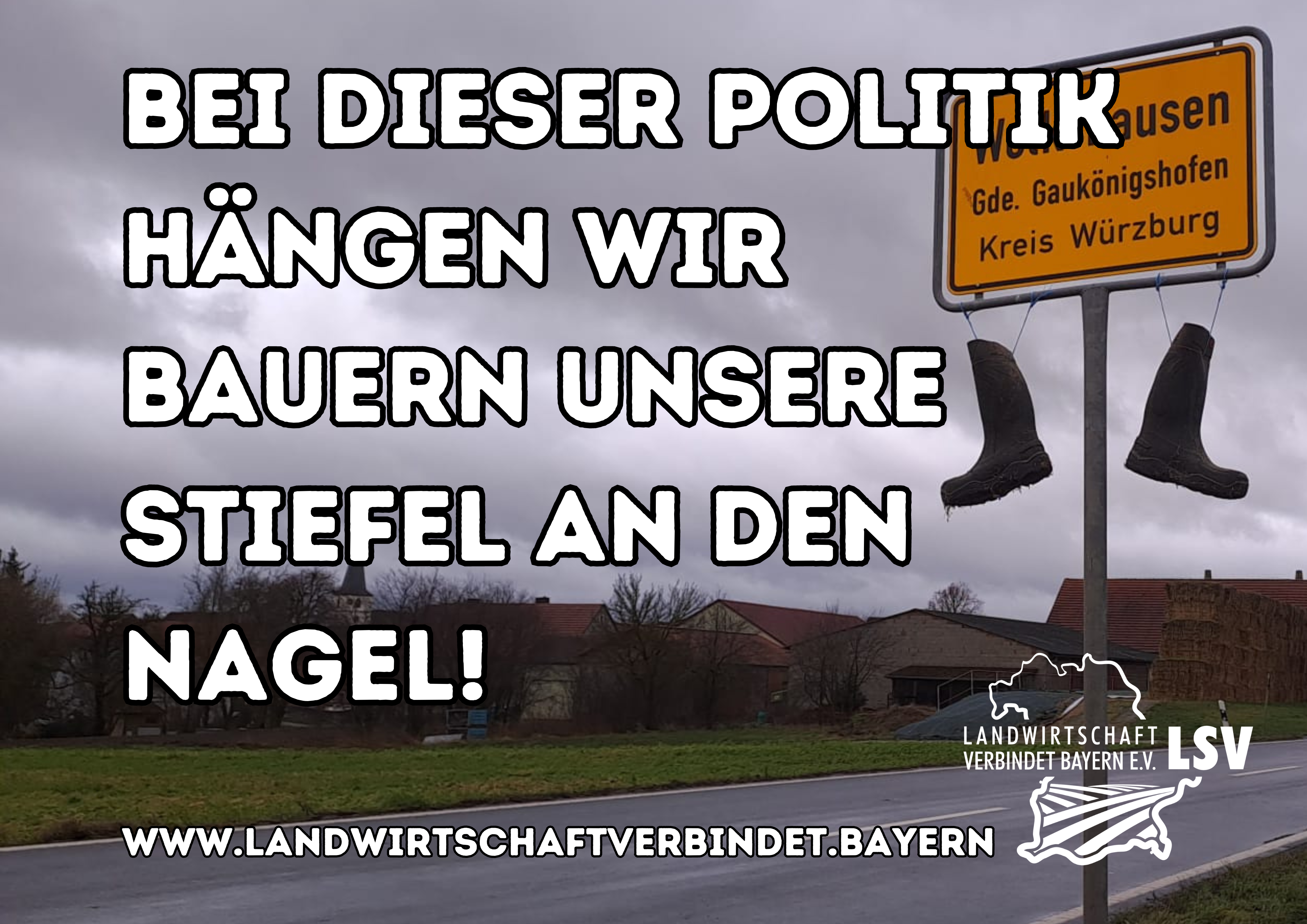 Protest Banner Landwirtschaft